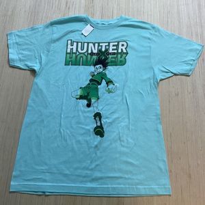 Hunter X Hunter Mens T-Shirt - Gon Jumping Attack Under Logo Mint Green XL New